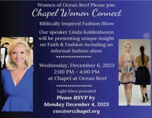 Fashion show event details.